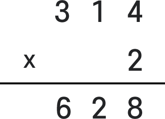 314×2=628