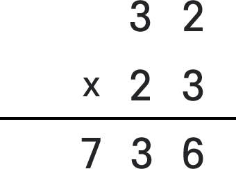 32×23=736