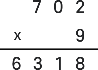 702×9=6318