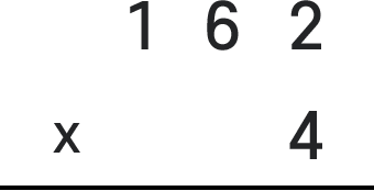 162곱하기4